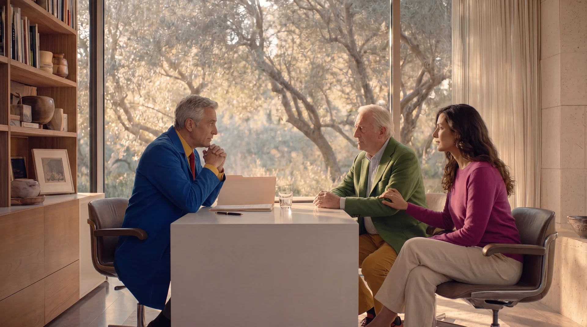 A Mindspan neurologist consulting with a patient and their partner